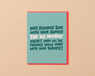 Spending Time with Family Holiday Therapy Card