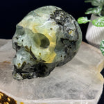 Prehnite Crystal Skull 