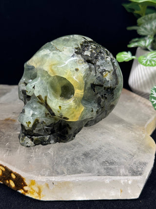 Prehnite Crystal Skull 