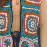 Crochet Mandala Fleece Lined Vest 