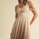 Ombre Pleated Maxi Dress