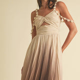 Ombre Pleated Maxi Dress