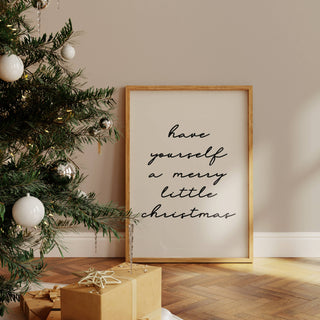 Merry Little Christmas Wall Art Print | Christmas Home Decor