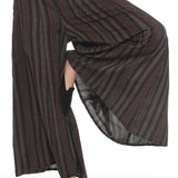 Striped Wide Leg Cotton Pants