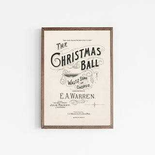 Vintage Christmas Wall Art Print | Christmas Ball