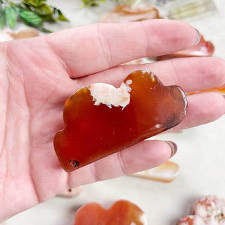 Carnelian Flower Agate Cloud Carving