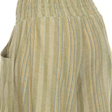 Striped Wide Leg Cotton Pants