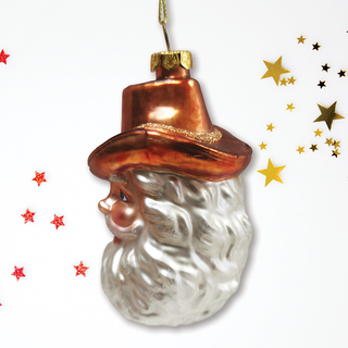 Santa Vintage Blown Glass Ornament