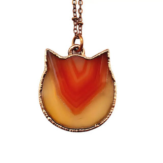 Egyptian (Carnelian) Cat Necklace by MergingMetals