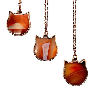 Egyptian (Carnelian) Cat Necklace by MergingMetals