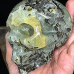 Prehnite Crystal Skull 