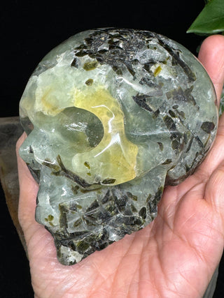 Prehnite Crystal Skull 