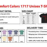 The sizing chart for the Huntrix Kpop Demon Hunters Inspired Cotton Tees.