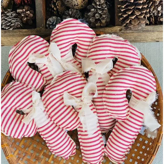 Fabric Candy Canes - Red and White