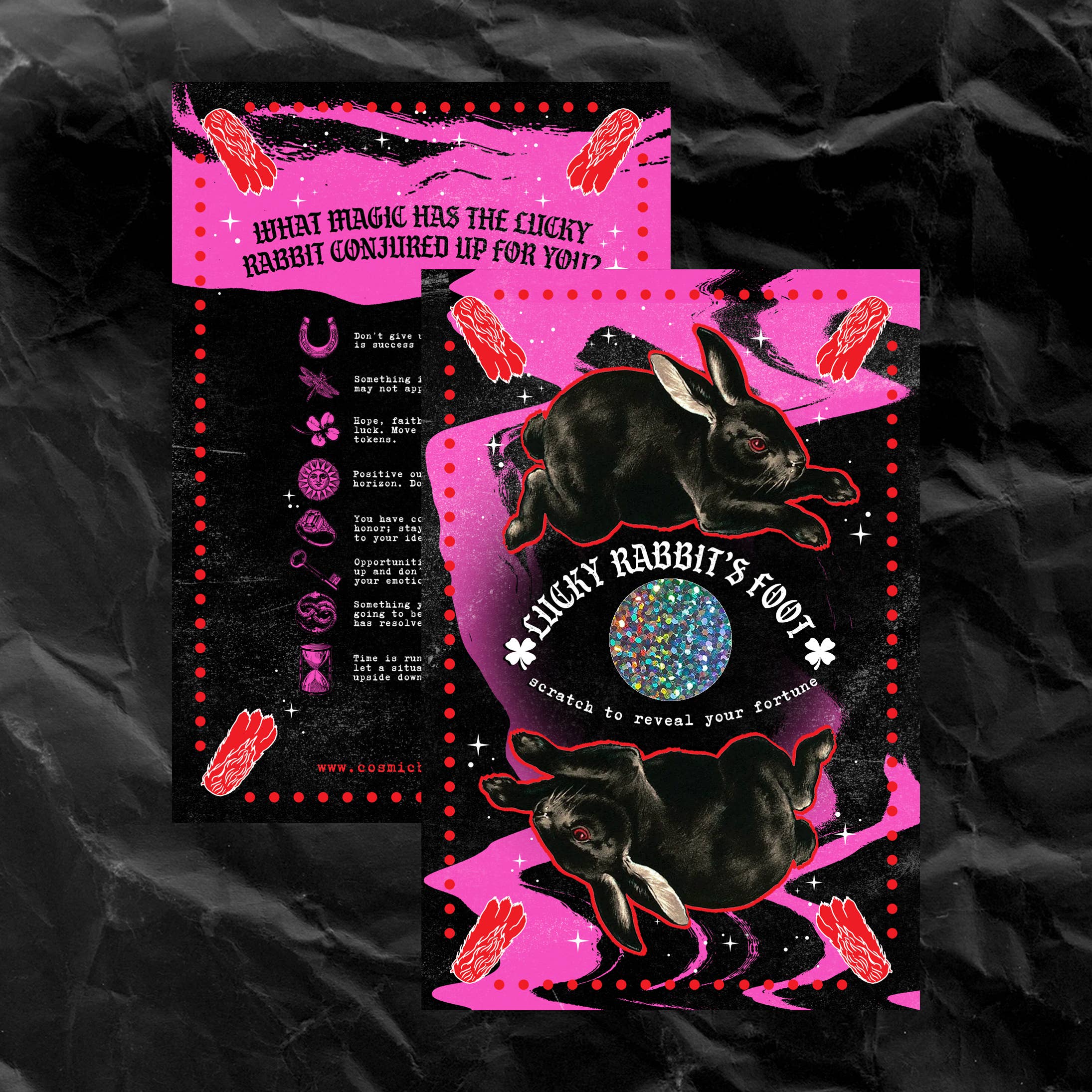 Lucky Rabbit's Foot Fortune Scratch Off Card