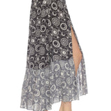 Celestial Slit Ruffled Maxi Skirt