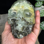 Prehnite Crystal Skull 
