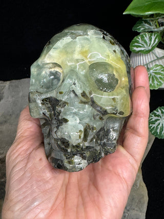 Prehnite Crystal Skull 