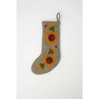 Felt Boho Stocking: Sunflower