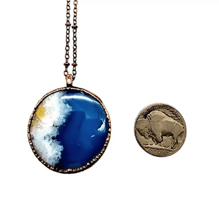 Flower Agate Necklace - Cloudy Days