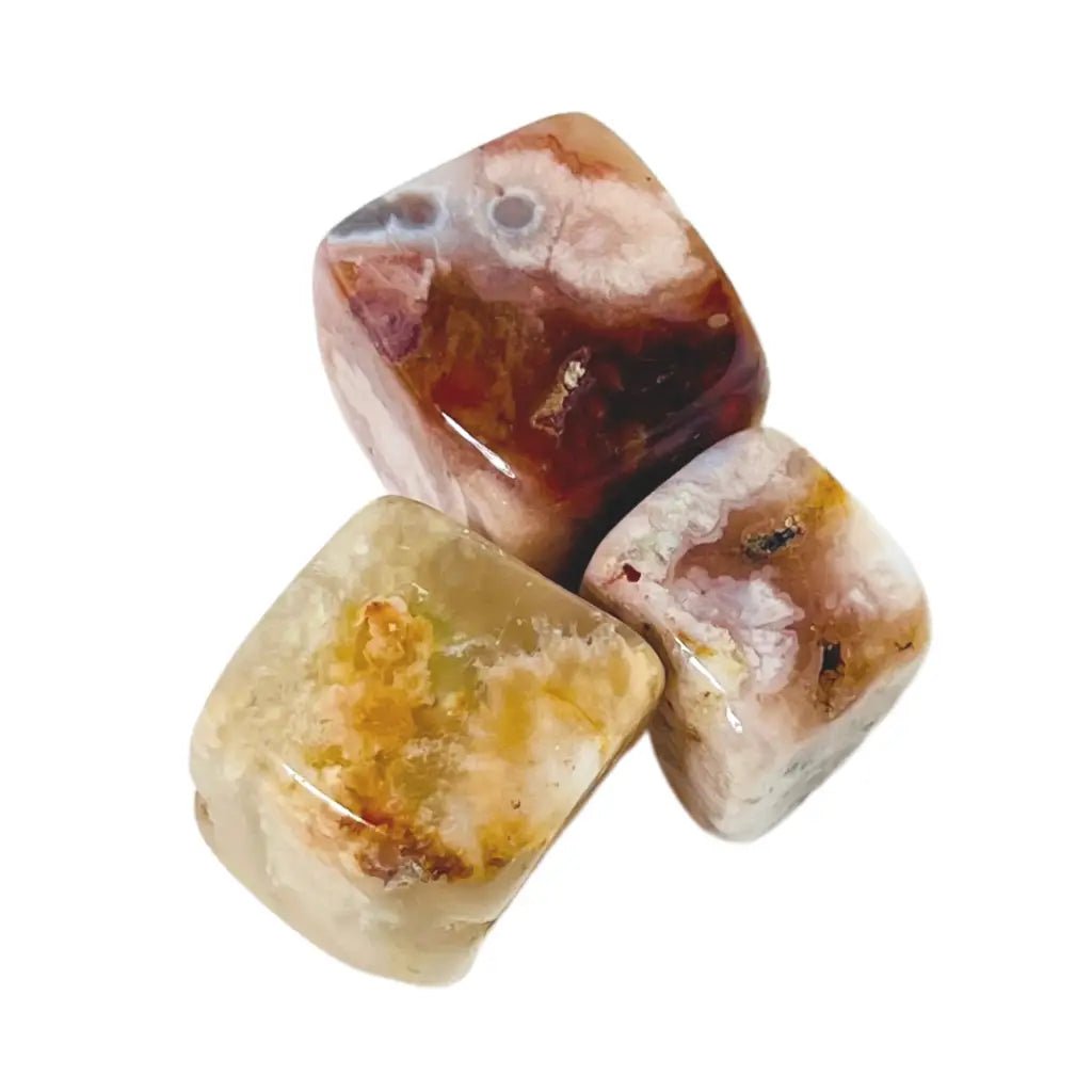Flower Agate Tumbled Square Spiritual Stone