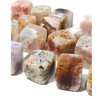 Flower Agate Tumbled Square Spiritual Stone