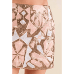 Geo Pattern Sequin Multi Color Mini Skirt