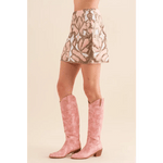 Geo Pattern Sequin Multi Color Mini Skirt