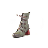 Geraldine Leather Retro Laceup Booties