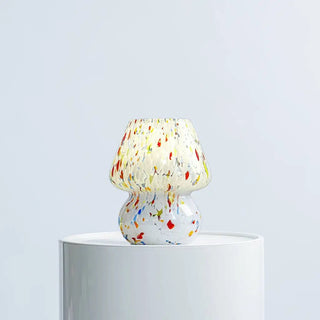 Glass Mini Mushroom Lamp Color Confetti