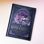 Goth Garden book by Felicia Feaster featuring dark botanical cover with purple flowers and gothic design