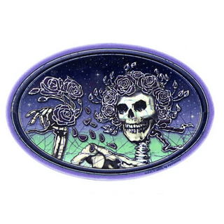 Grateful Dead Batik Skull & Roses Bertha Sticker