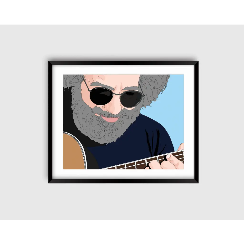 Grateful Dead Jerry Garcia Portrait Fine Art Print | 11 x
