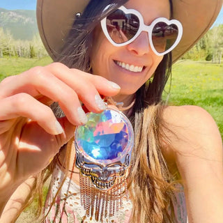 Grateful Dead Jewelry Steal Your Prism Necklace with Fringe