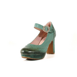 Green Dossier Leather MaryJane Pump