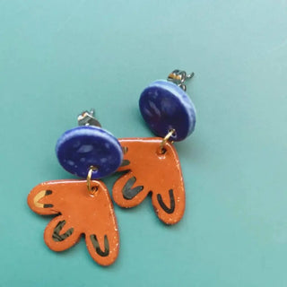 Hand-Painted Terracotta Earrings