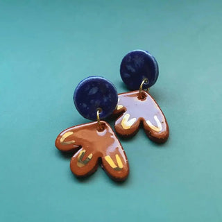 Hand-Painted Terracotta Earrings