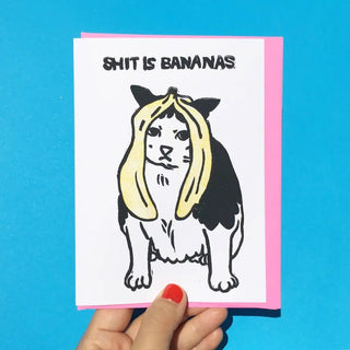 Hand-printed Card - Bananas