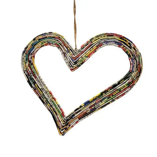 Hollow Heart Ornament - Recycled Paper