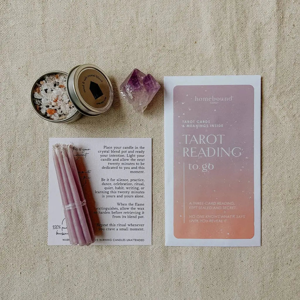 Manifestation Tarot Kit - Finding Peace - Amethyst Crystal