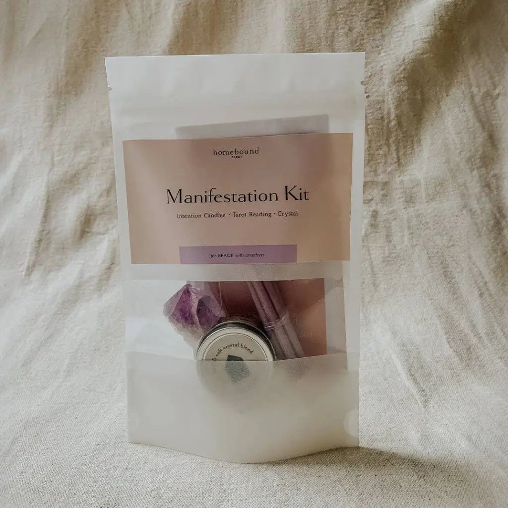 Manifestation Tarot Kit - Finding Peace - Amethyst Crystal