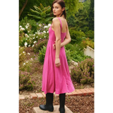 Hot Pink Dress - Midi - by Lara Daisy - Small - Dress