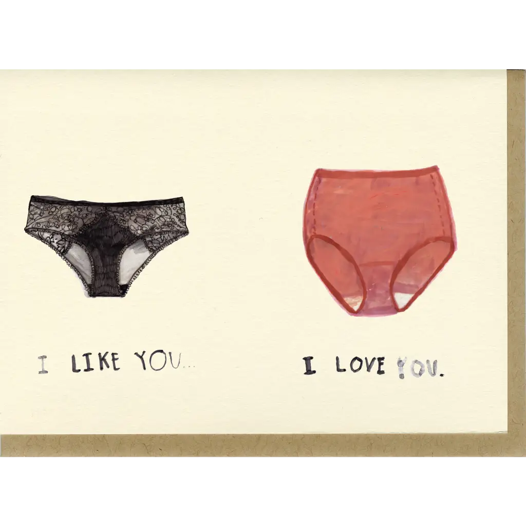 ’I Like You I Love You’ Greeting Card