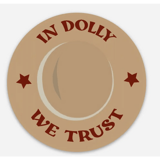 In Dolly We Trust Boho Hat Sticker