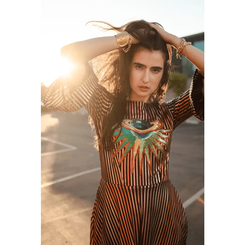 boho disco dress Planet Queen Maxi Disco Dress