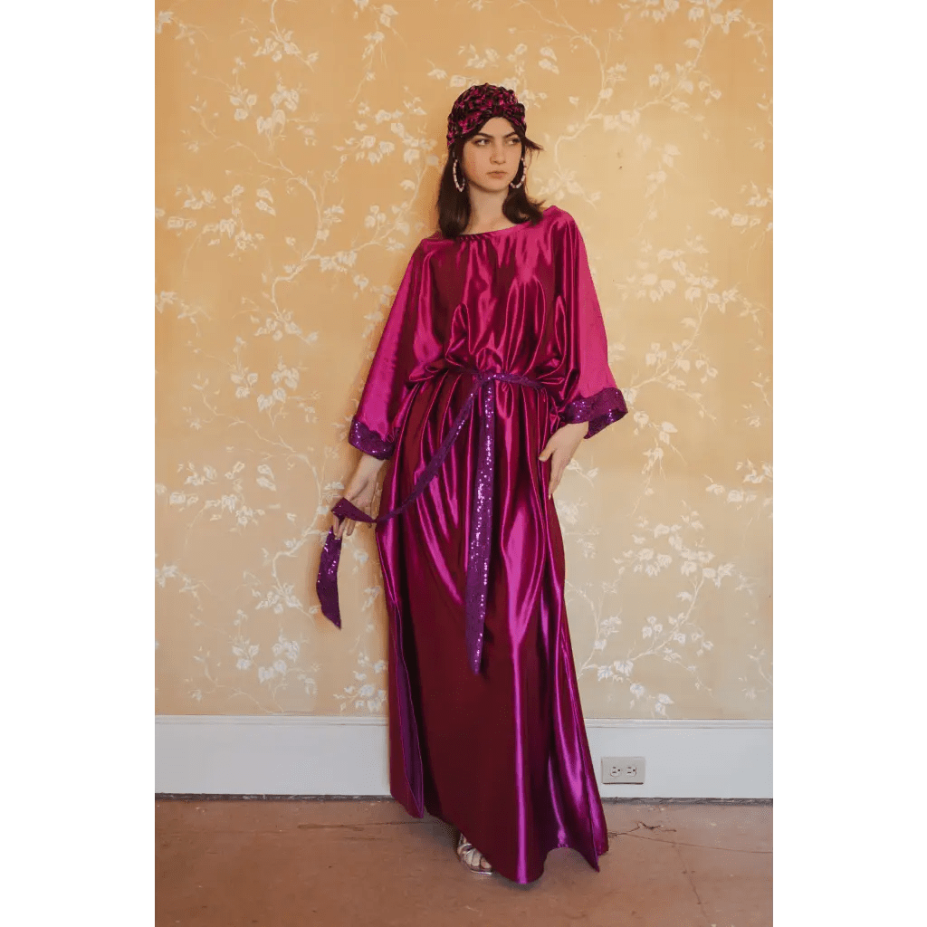 Jennafer Grace - Electric Fuchsia Disco Caftan Kaftan Dress - The Boho Depot