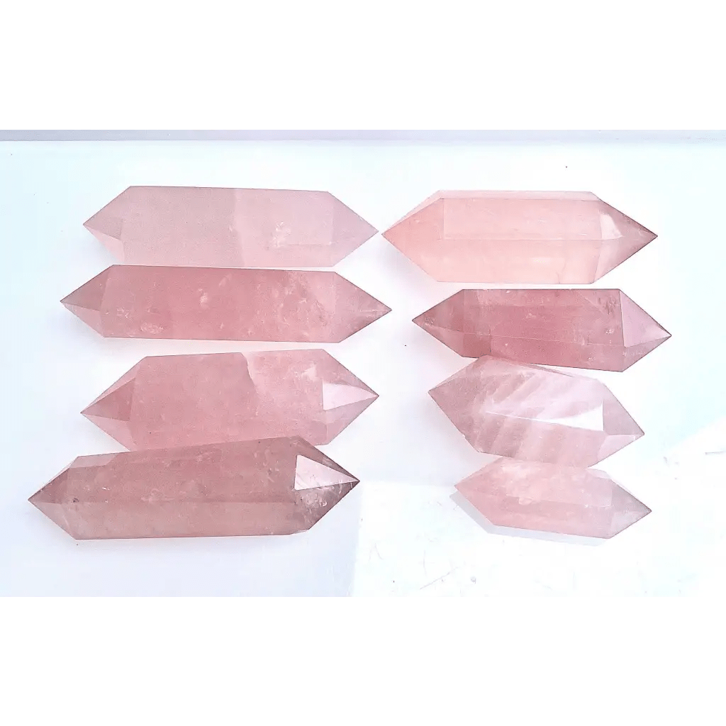 Double Terminated Crystal Points - Rose Quartz
