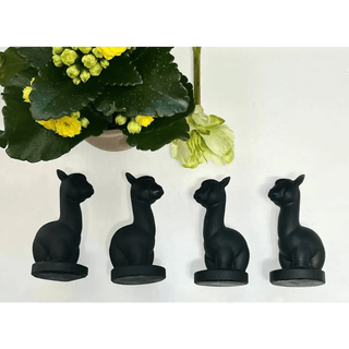 Natural Black Obsidian Alpaca