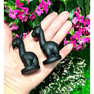 Natural Black Obsidian Alpaca