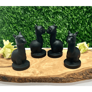 Natural Black Obsidian Alpaca